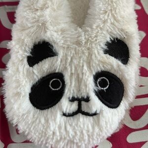 New with tags panda faux fur ballerina slippers size S – M